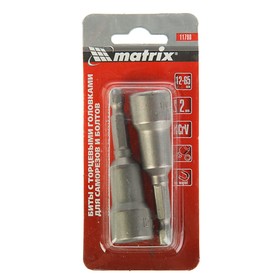 

Биты с торцевыми головками MATRIX, СrV, 12 × 65 мм