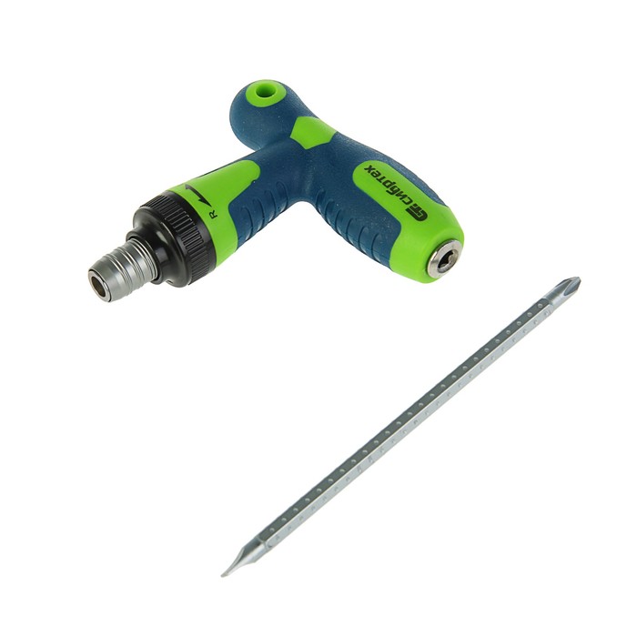 Отвёртка 2 в 1 "СИБРТЕХ", CrV, Т-образная, реверсивная, комбинированная