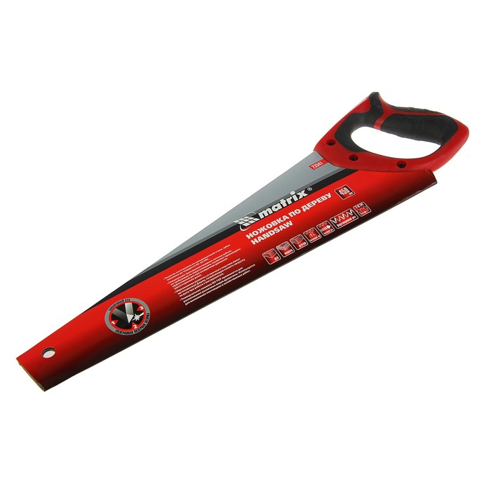 Ножовка MATRIX, по дереву, 450 мм, 7-8 TPI, калёный зуб, 3D заточка