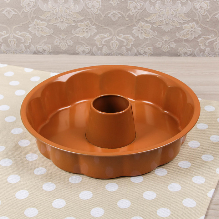 Форма для выпечки 28х6,6 см "Немецкий кекс. Прима", с керамическим покрытием, с ручками