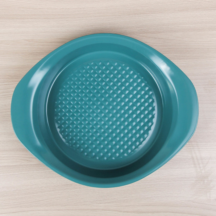 Форма для выпечки 31,5х26х5 см "Круг. Бирюза", керамическое покрытие, с ручками