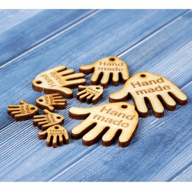 

Набор бирок «Hand made», ладошки, 30 мм - 6 шт; 25 мм - 6 шт; 15 мм - 27 шт