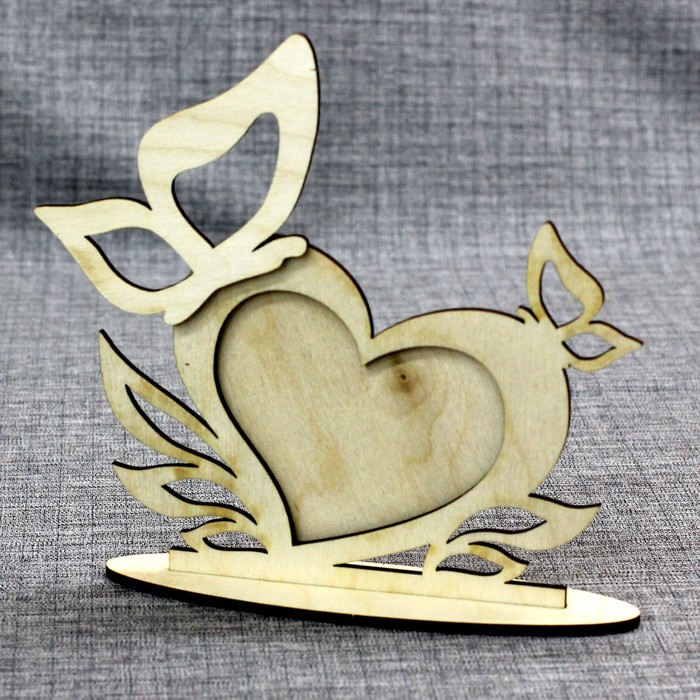 Набор заготовок для творчества «Рамка для фотографии», сердечко с бабочками