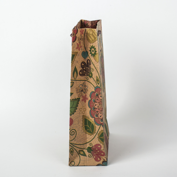 Пакет крафт "Цветение", 16 х 6 х 21 см