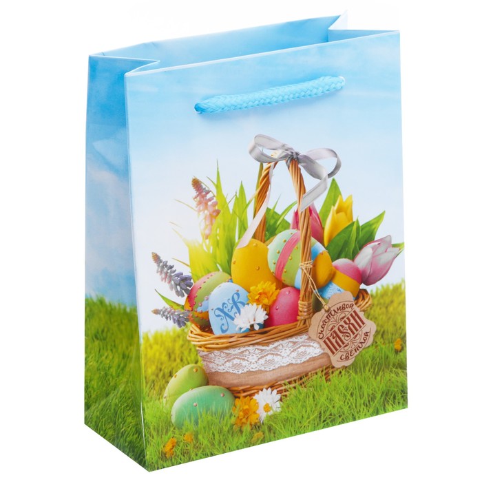 Пакет ламинированный вертикальный «Пасха», S 11 × 14 × 5,5 см