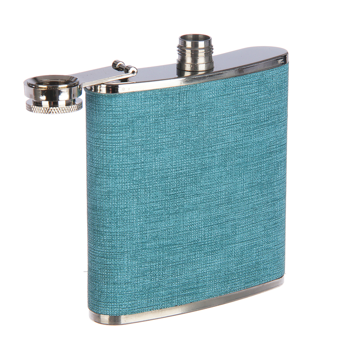 Фляжка 180 мл, кожзам, под джинсу, 11х9.5 см