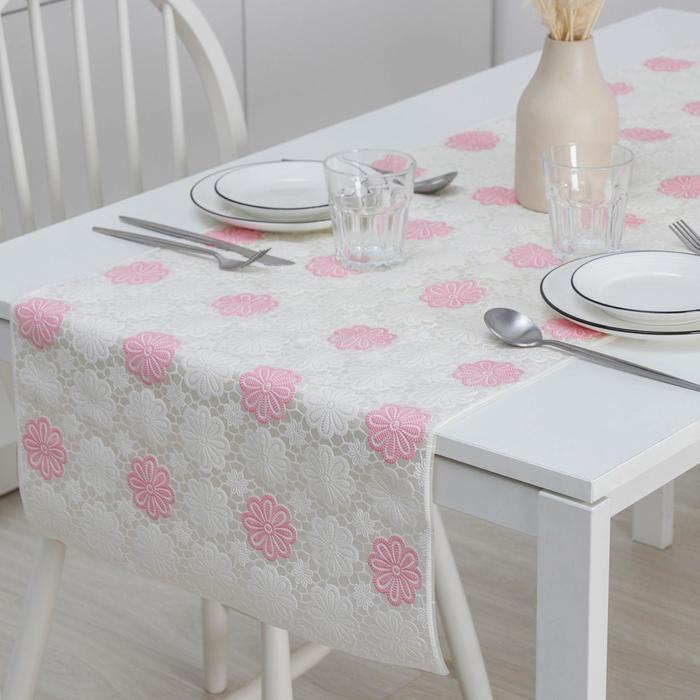 

Клеёнка ажурная Lace «Маргаритки», ширина 50 см, рулон 20 метров