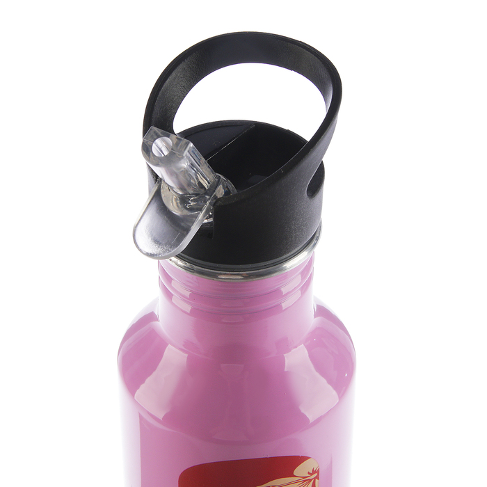 Бутылка для воды 600 мл, Серия Урбан, с трубкой, непрозрачная, алюминий, микс, 8х24 см