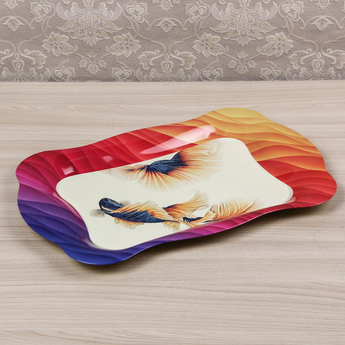 Поднос прямоугольный 38x24,7x1,5см "Акварель"