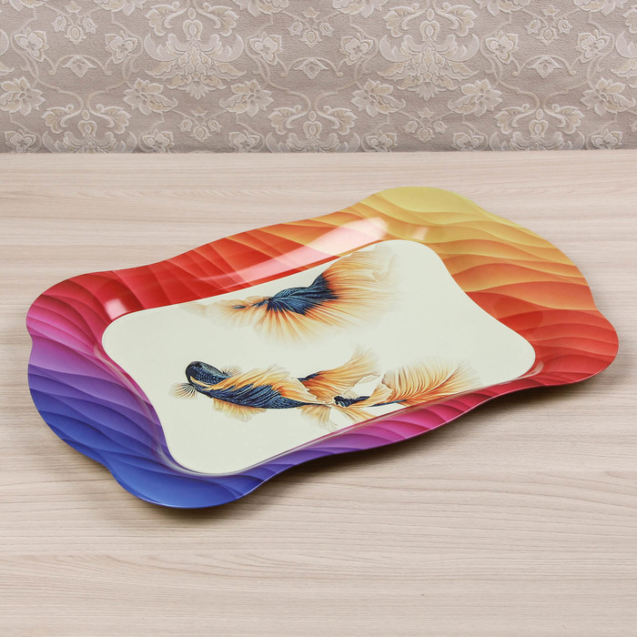 Поднос прямоугольный 44,8x30x1,5 см "Акварель"