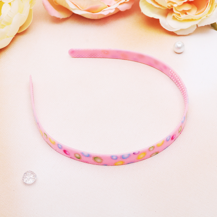 Ободок для волос "Мери" 1,1 см, шарики, микс