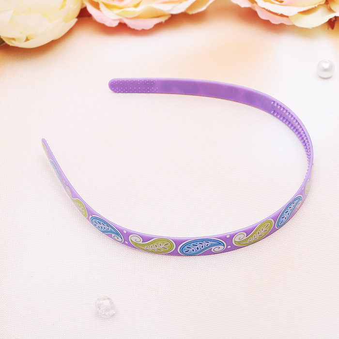 Ободок для волос "Мери" 1,1 см, узор, микс