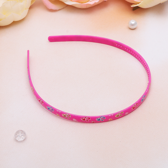 Ободок для волос "Мери" 0,8 см, бантик, микс