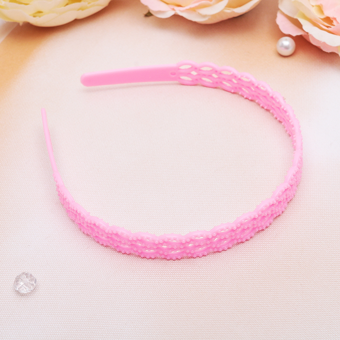 Ободок для волос "Мери"1,5 см, лепестки, микс