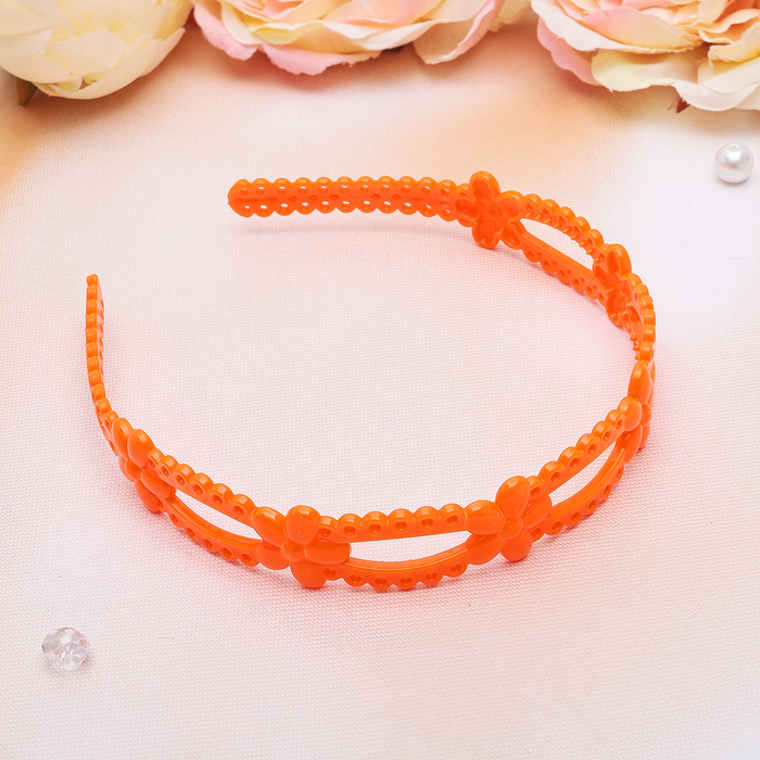 Ободок для волос "Мери" 2,1 см, цветок, микс