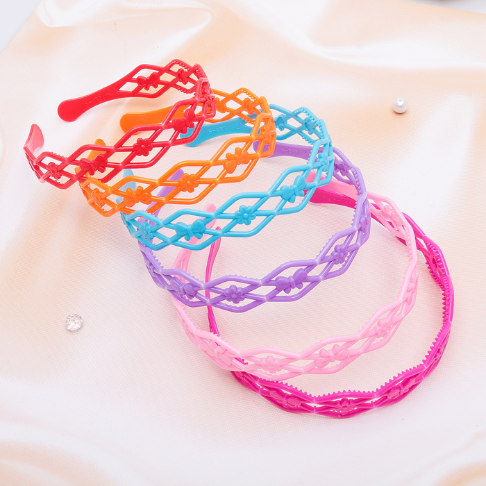 Ободок для волос "Мери" 2,3 см, ромбы, микс