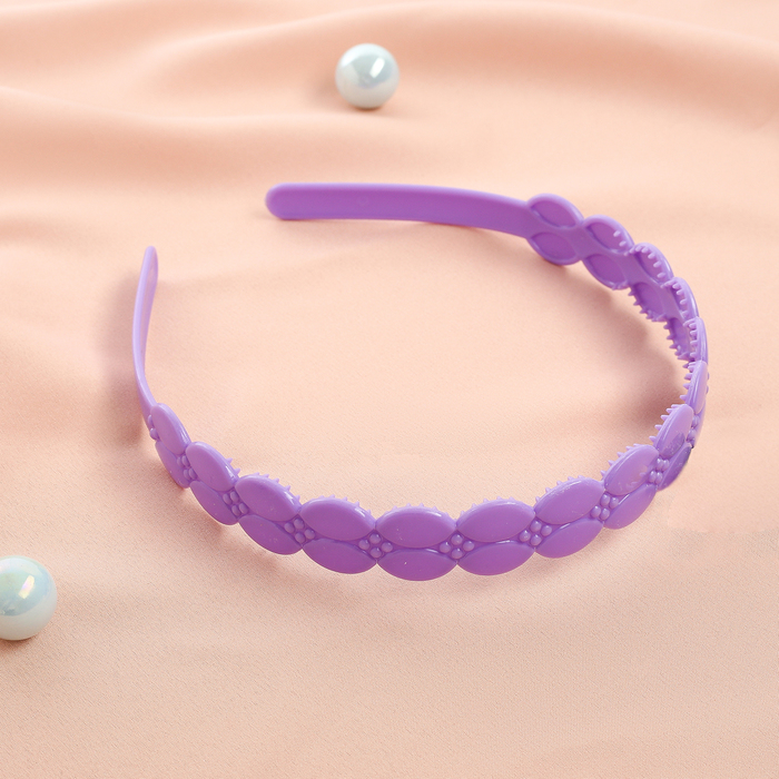 Ободок для волос "Мери" 1,8 см, лепестки, микс