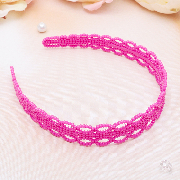 Ободок для волос "Мери" 2,3 см, круги, микс