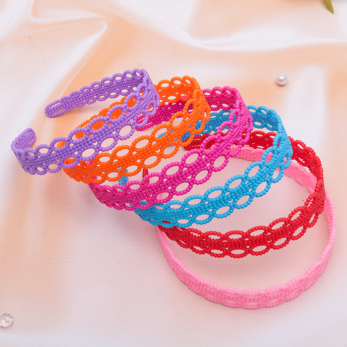 Ободок для волос "Мери" 2,3 см, круги, микс