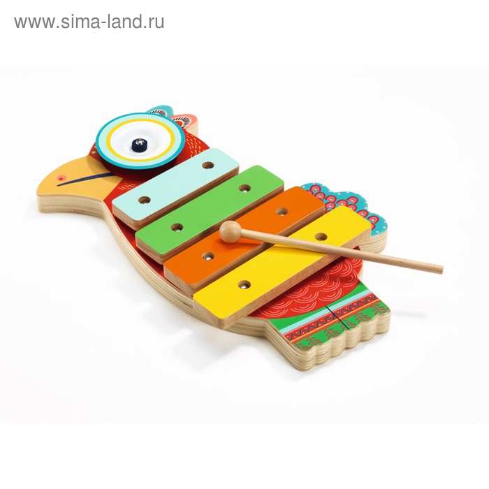 Музыкальный инструмент игрушечный ксилофон-кимвал «Петушок» цена и фото