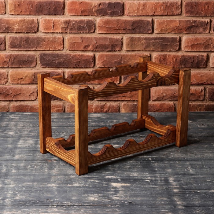 Подставка для бутылок "Винная", массив сосны, 50 х 30 х 30 см