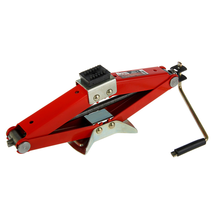 Домкрат ромбический 2 т с резиновой опорой LOM, высота подъема 105-407 мм