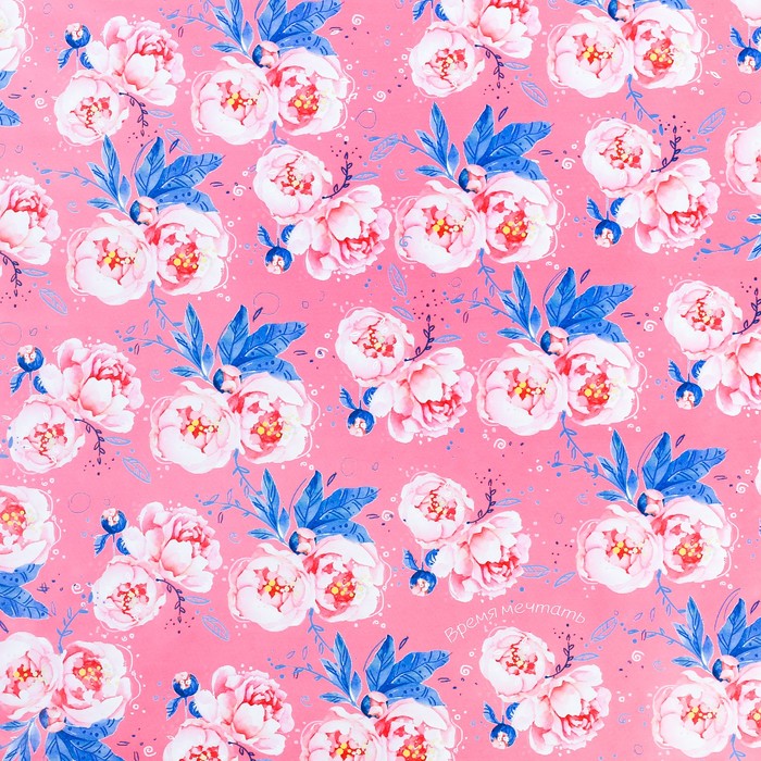 Бумага упаковочная глянцевая "Время мечтать", 100х70 см