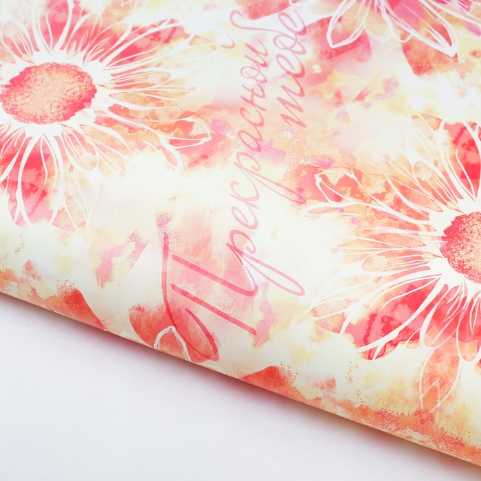 Бумага упаковочная глянцевая "Разводы", 100х70 см