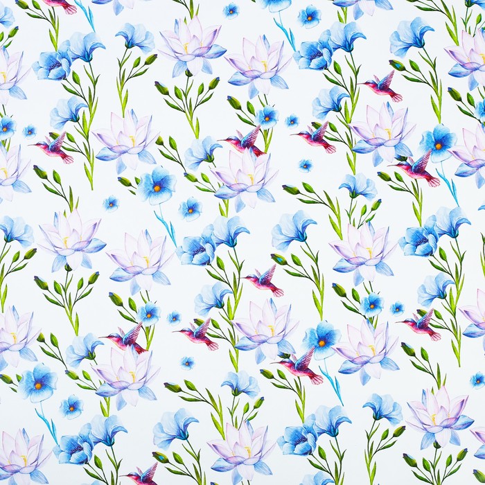 Бумага упаковочная глянцевая "Колибри", 100х70 см