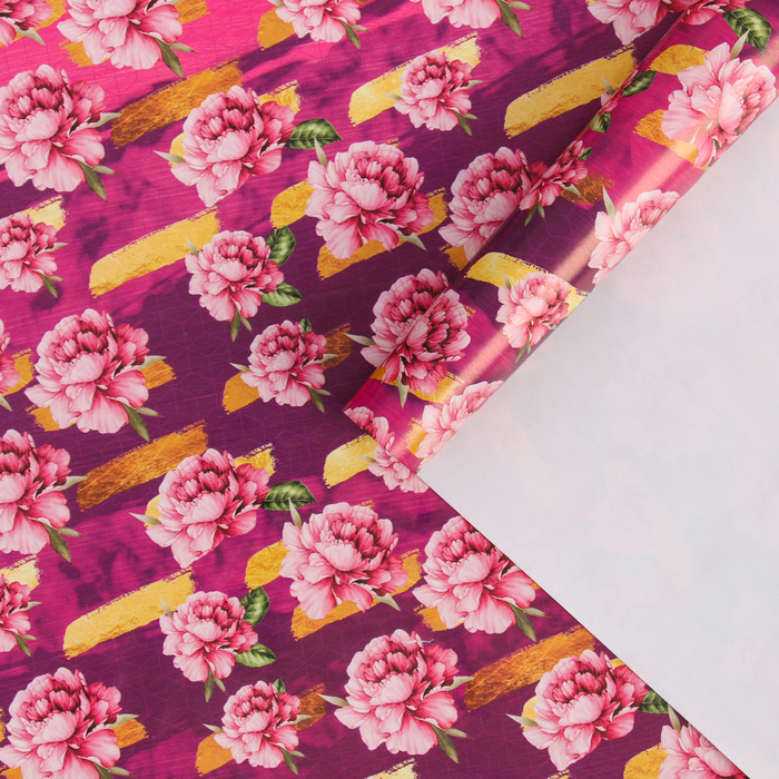 Бумага упаковочная глянцевая "С золотом", 100х70 см