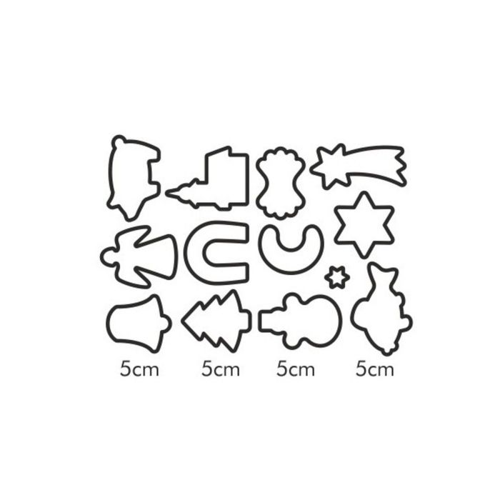 Формочки для рождественского печенья Tescoma DELICIA, размер 5 см, 13 штук