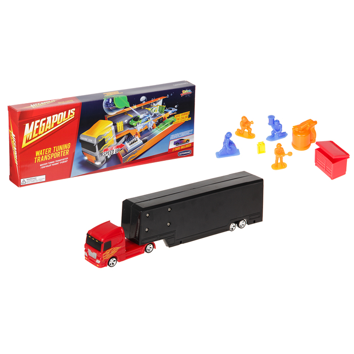Машина металлическая "Color Twisters Water Racing Transporter-2", с грузовиком