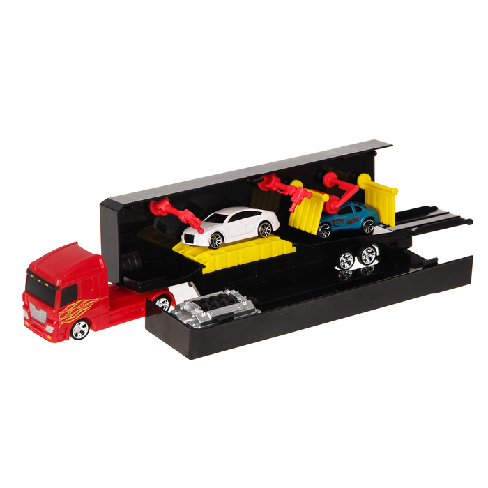 Машина металлическая "Color Twisters Water Racing Transporter-2", с грузовиком
