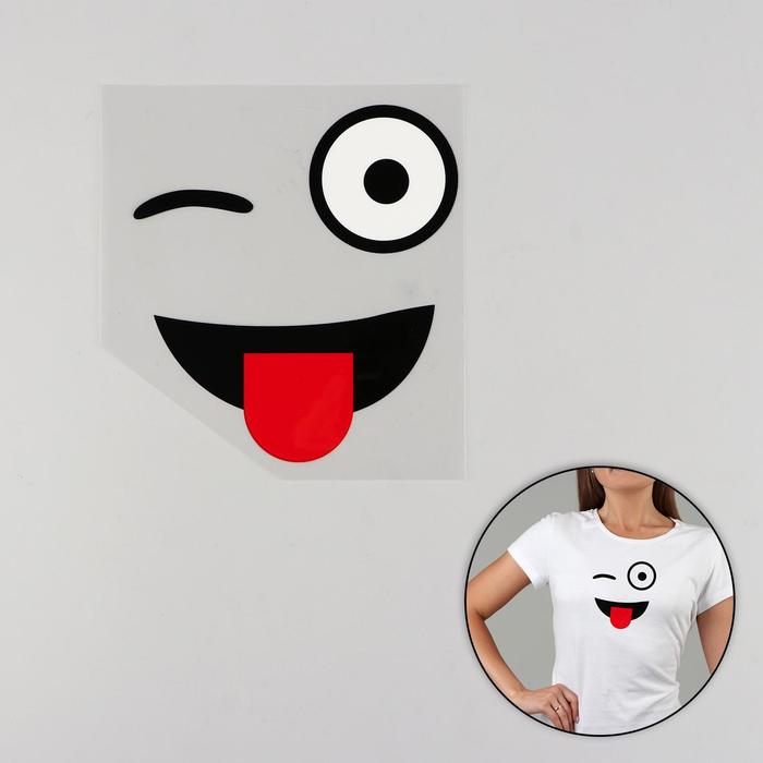 Термотрансфер "Смайл язык", 12*12см