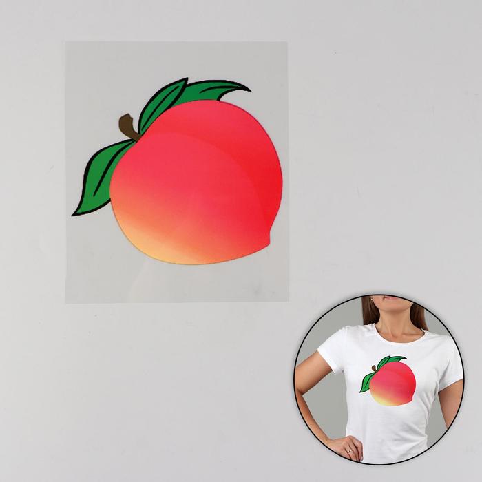 Термотрансфер "Персик", 12*12см, цвет оранжевый