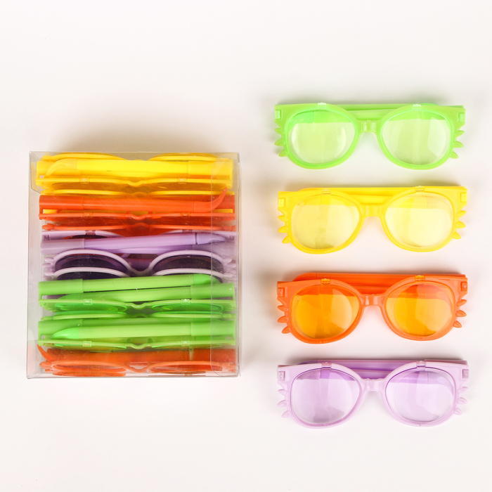 Ручка шариковая-прикол Очки МИКС