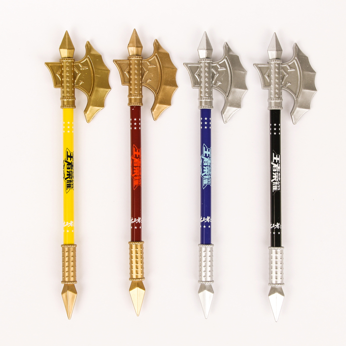 Ручка шариковая-прикол Копье/топор МИКС