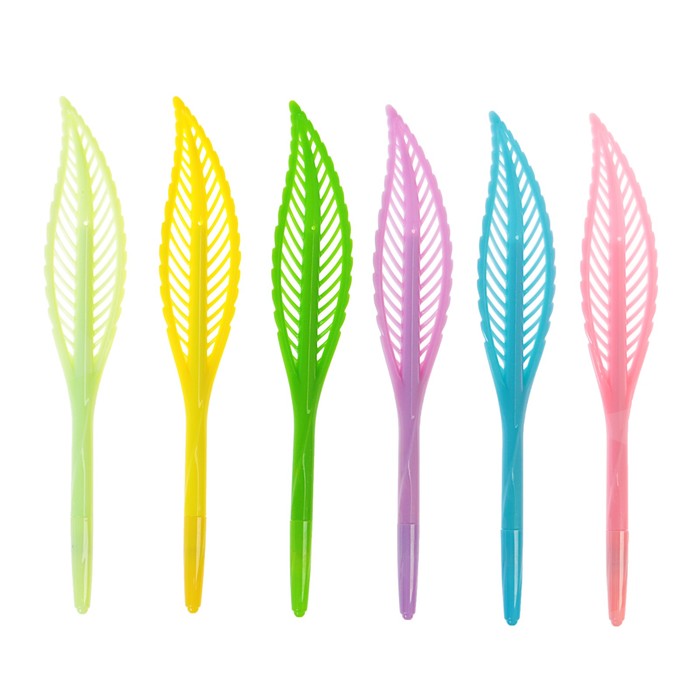 Ручка шариковая-прикол Перо резное МИКС