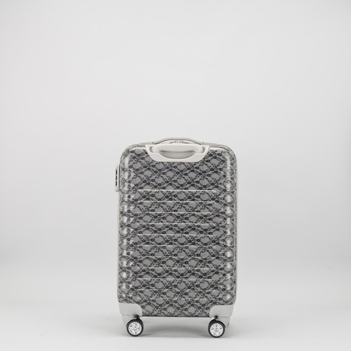 Чемодан малый на молнии 20", 1 отдел, 42 л, 4 колеса, кодовый замок, цвет тёмно-серый