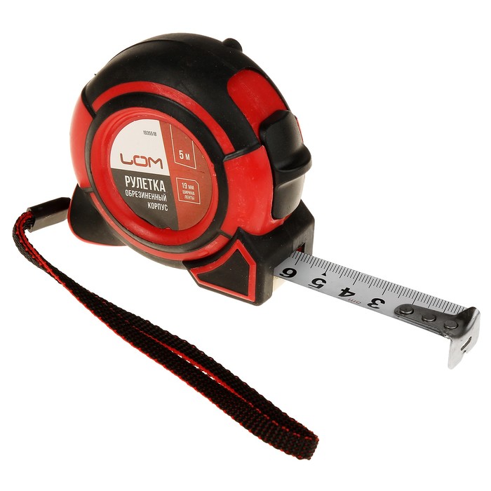 Рулетка LOM обрезиненный корпус 5м х 19мм
