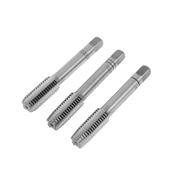 Метчики TOPEX, M12, набор 3 шт.