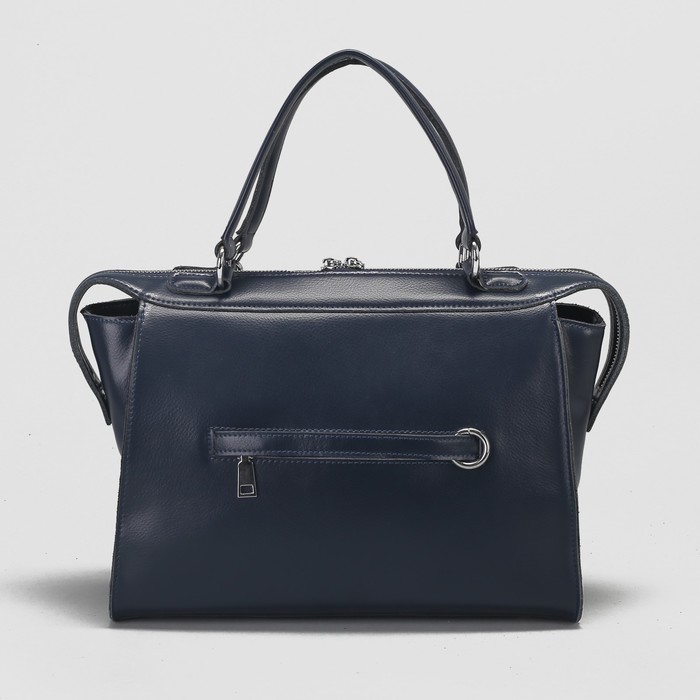 Сумка женская, отдел с перегородкой на молнии, наружный карман, длинный ремень, цвет синий