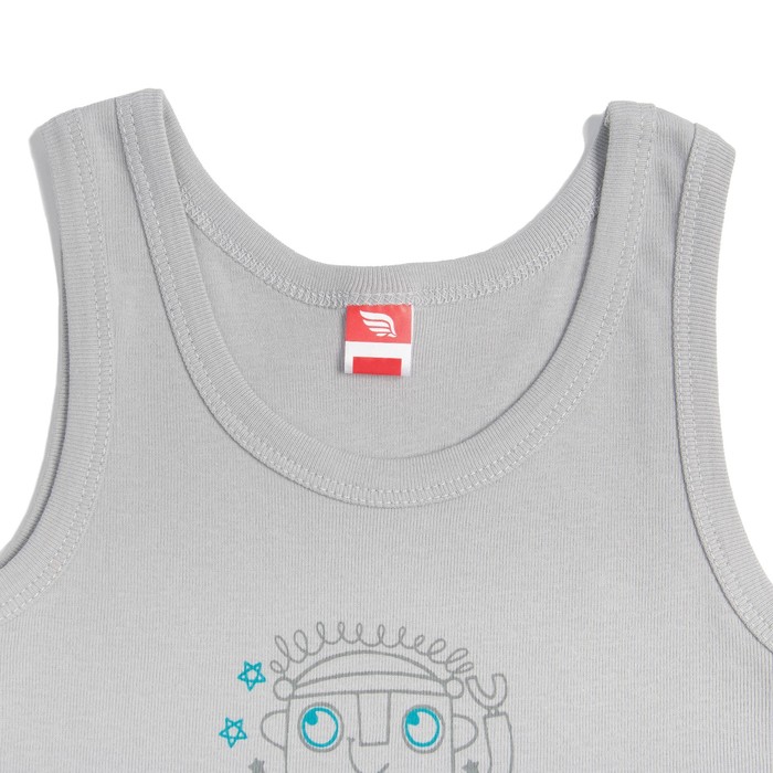 Майка для мальчика, рост 92 см, цвет серый