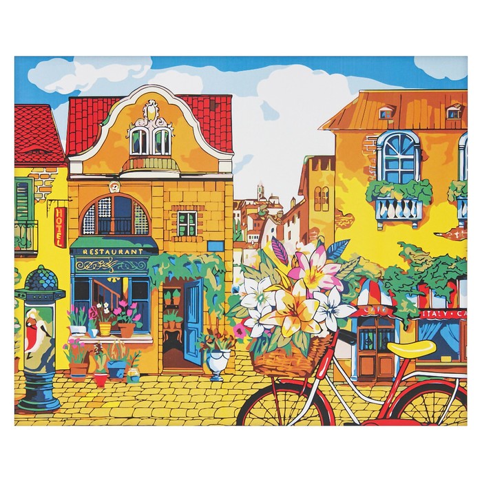 Роспись по номерам без подрамника "Италия", 40 х 50 см
