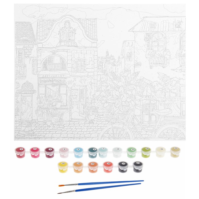 Роспись по номерам без подрамника "Италия", 40 х 50 см