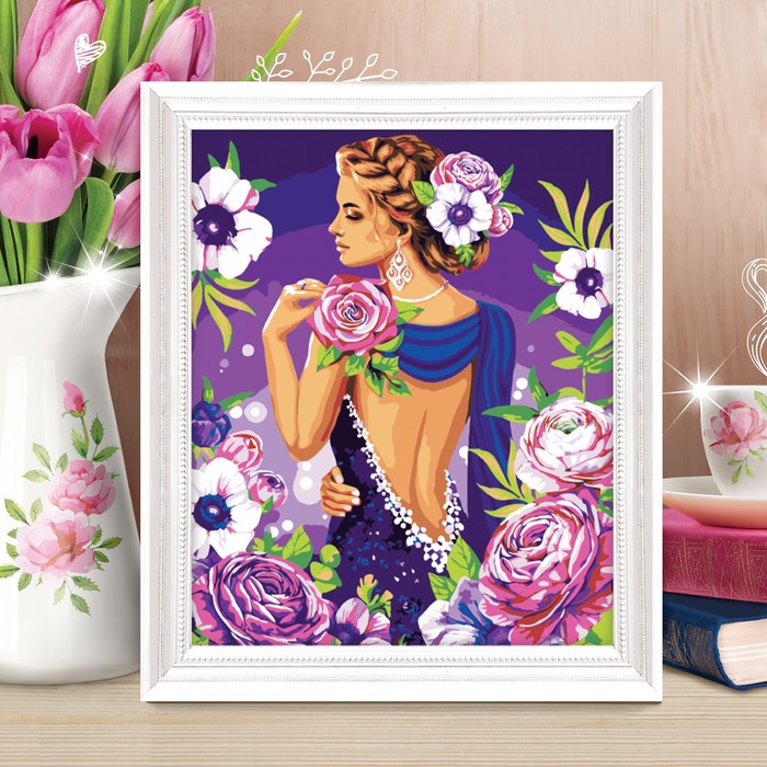 Роспись по номерам без подрамника "Леди", 40 х 50 см