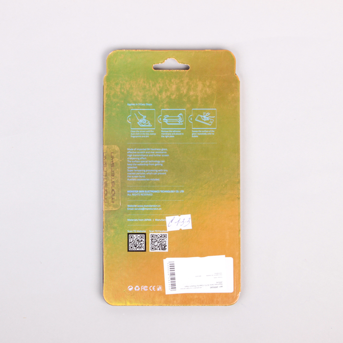 Защитное стекло Monsterskin 3D PC+Glass for IPhone 6+ Black Уценка