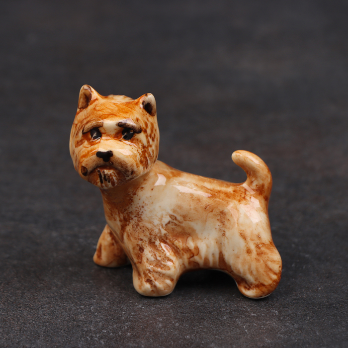 Статуэтка фарфоровая "Керн терьер, стоит", 5 см