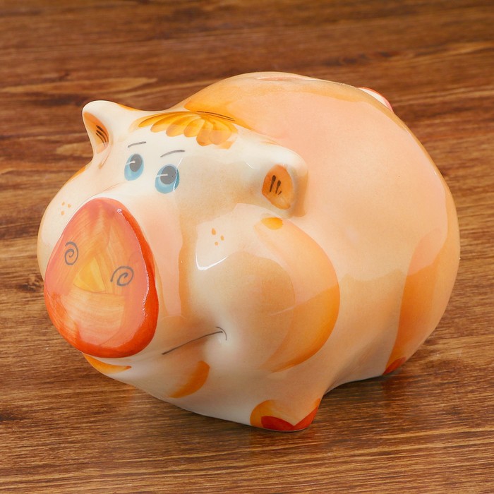 Копилка фарфоровая "Свинья", 10x13x17 см