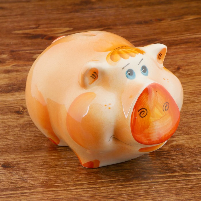 Копилка фарфоровая "Свинья", 10x13x17 см